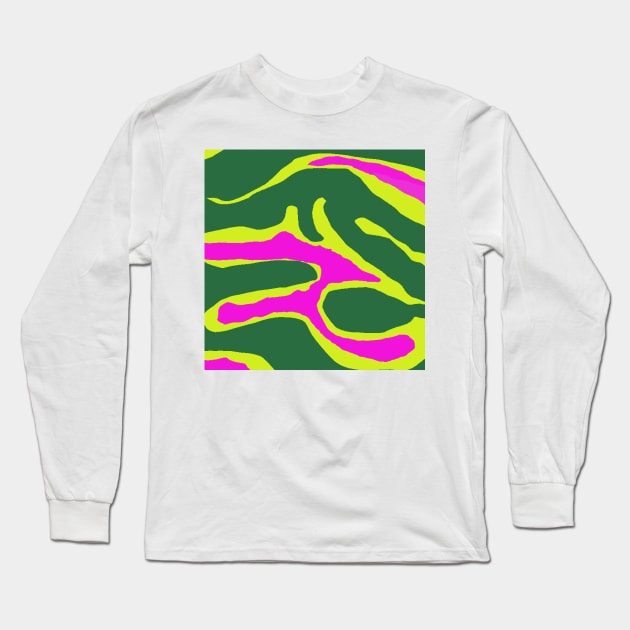 Magenta Rivers Long Sleeve T-Shirt by Deadfluffy